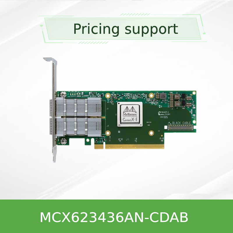 Nvidia MCX623436an-Cdab Connectx-6 Dx En Adapter Card, 100 Gb, Ocp3.0, met Host Management, Dual-Port Qsfp56, Pcie 4.0 X16, Geen Crypto, Thumbscrew (Pull Tab)