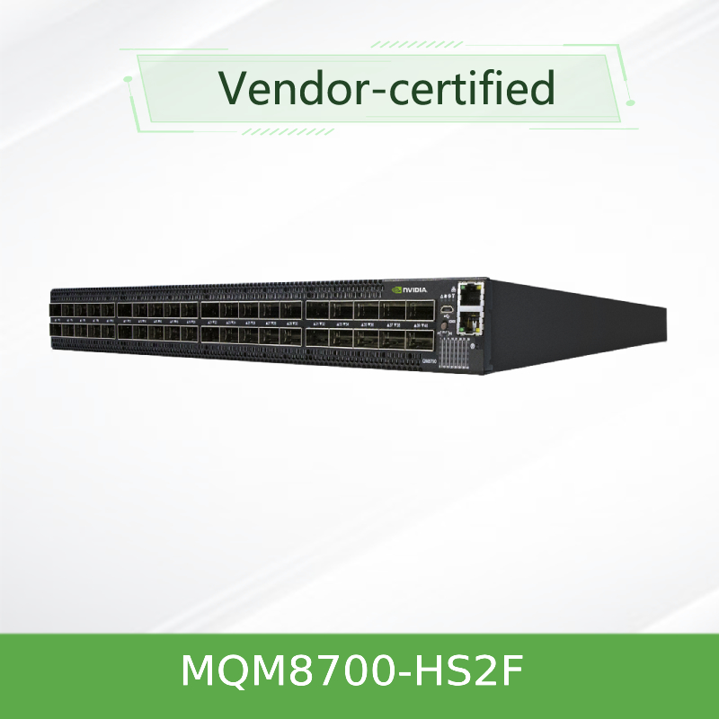 MQM8700-HS2F ((920-9B110-00FH-0MD) Mellanox Quantum Hdr Infiniband netwerk Schakelaar 40 QSFP56 poorten