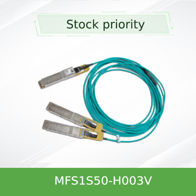 MFS1S50-H003V AOC-kabel 200 GbE naar 2x100 GbE QSFP56 naar 2xQSFP56 MMF Mellanox AOC-kabel