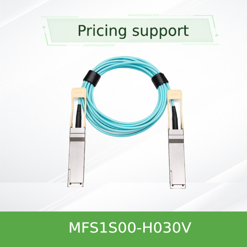 MFS1S00-H030V(980-9I440-00H030)  Aoc Netwerkkabel IB HDR Tot 200 Gb/S QSFP56 30m 200GBase-AOC QSFP56 Naar QSFP56