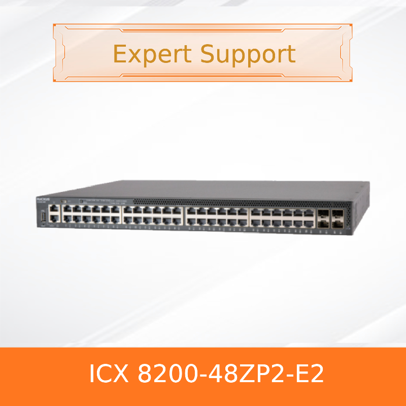 Geavanceerde Ruckus Icx 8200-48zp2-E2 Schakelaar met 150W stroomtoevoer