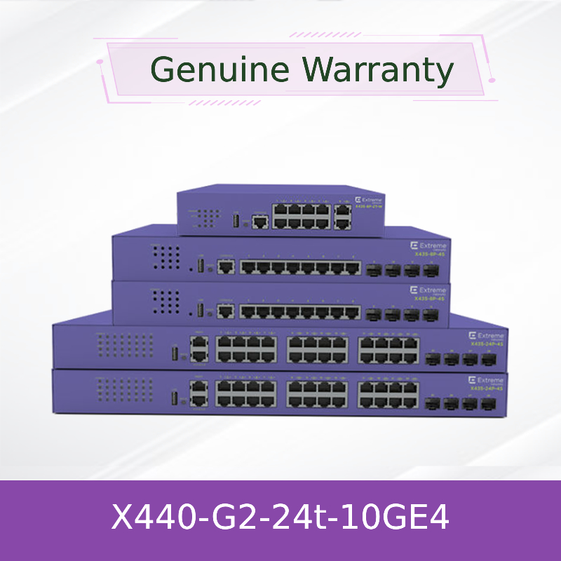 Extreme Network X440-G2-24t-10ge4 Ethernet Switch 16532 serie met Snmp-functie Extreme Xos