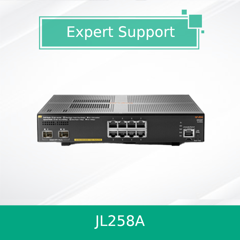Hpe Aruba Networking 2930f 8g Poe+ 2SFP+ Switch (JL258A) Nieuw en origineel
