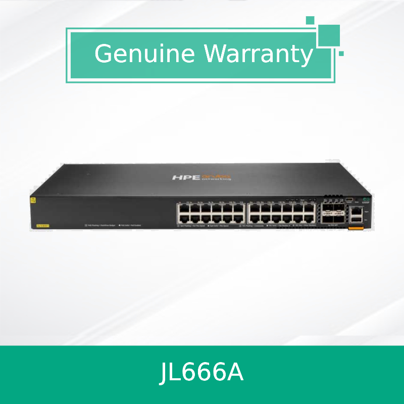 Jl666A 6300f Serials 24X poorten 10/100/1000baset Poe+ poorten en 4X 1/10/25/50g SFP poorten Netwerk Ethernet Switch