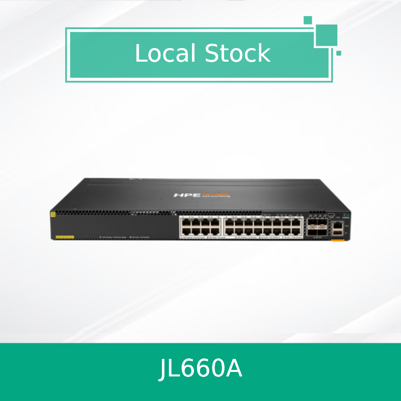 Hpe Aruba Networking Cx 6300m 24 Hpe Smart Rate Poe en 4 SFP56 Switch (JL660A)
