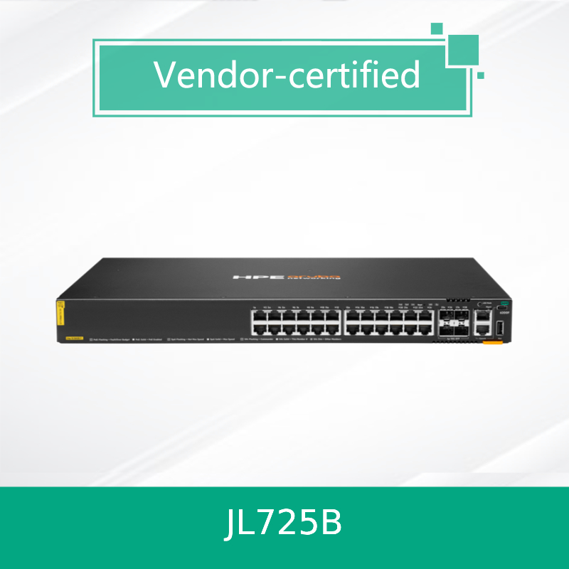 100% Echte Producten Hpe Aruba Networking Cx 6200f 24G Class-4 Poe 4SFP+ 370W Switch (JL725B)
