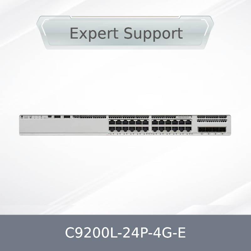 C9200L-24p-4G-E Cisco Catalyst 24-poorts Poe Layer3 Managed Gigabit Ethernet 4 SFP-poorts Stackable Netwerkswitch C9200L-24p-4G-E